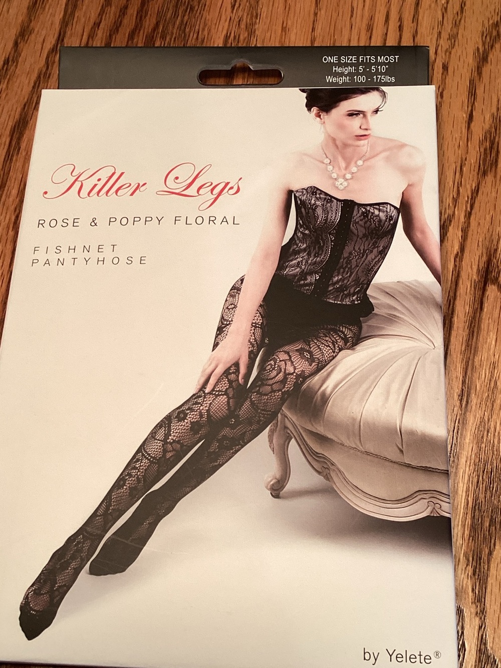 Yelete Killer Legs Rose & Poppy Floral Fishnet Pantyhose - Black